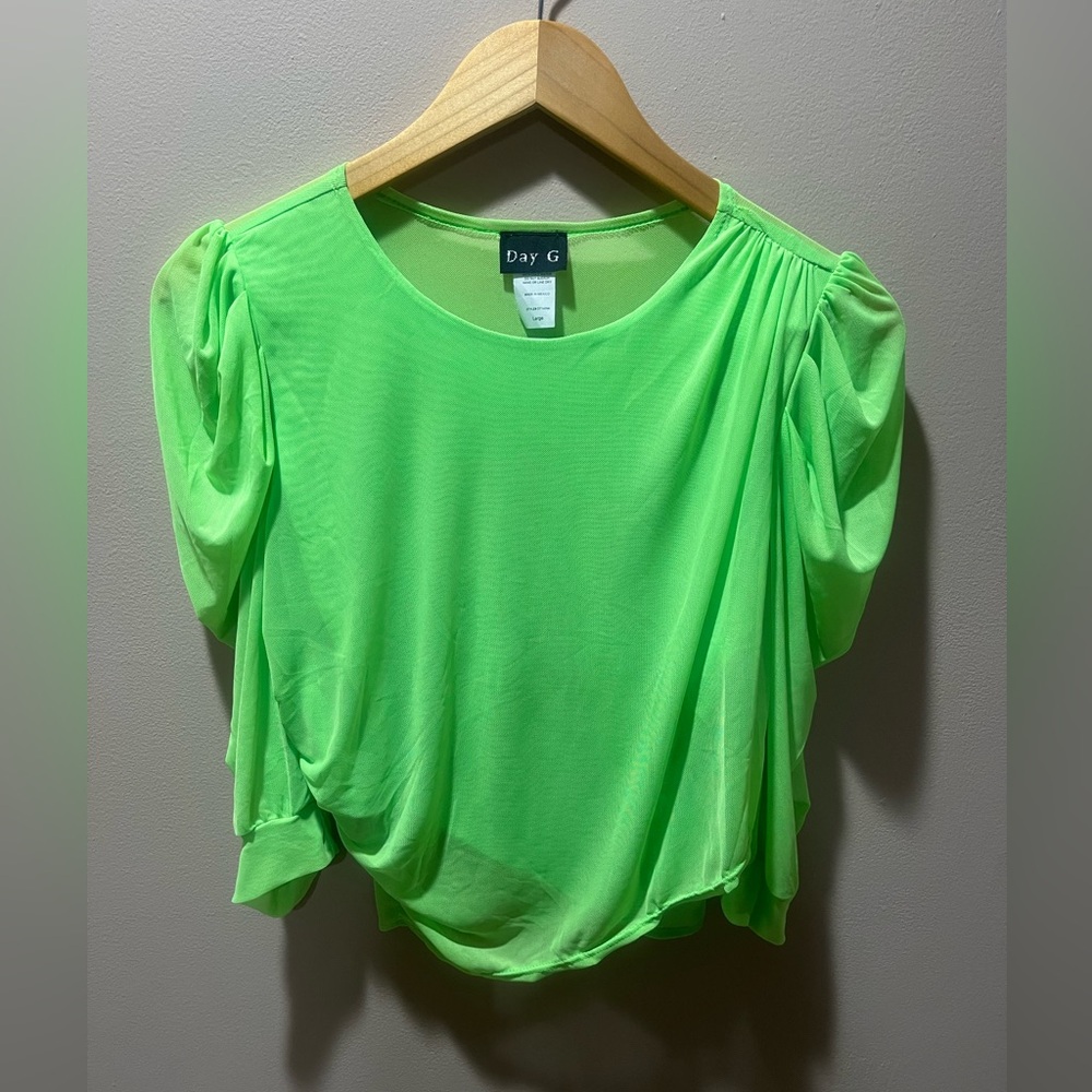 Day G Vibrant Lime Blouse